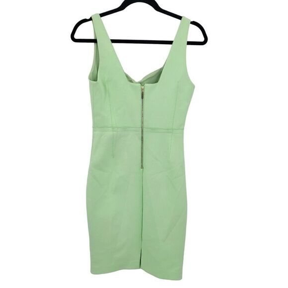 Marciano Dress S Neon Lime Green Corset Scuba Bodycon Colorful Statement Rave - Picture 8 of 12